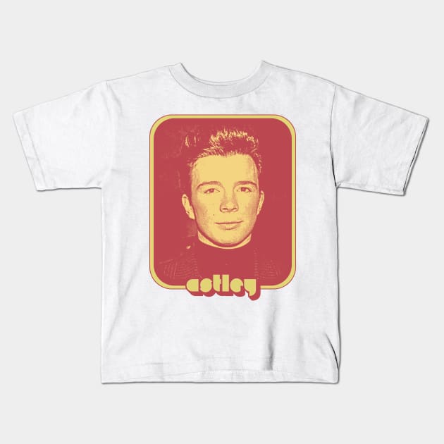 Rick Astley / Retro 80s Fan Tribute Design Kids T-Shirt by DankFutura